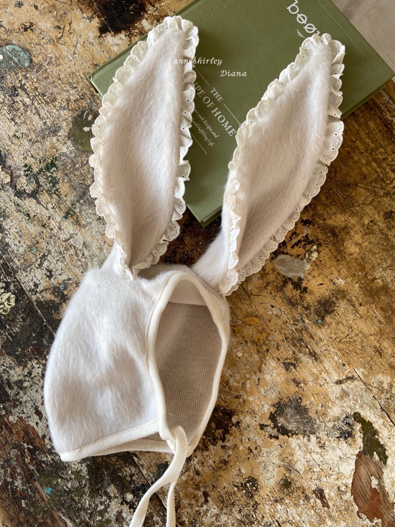 即納)  3m-22m |  Lovely rabbit lace suit (hat set)  | anneshirley - 3