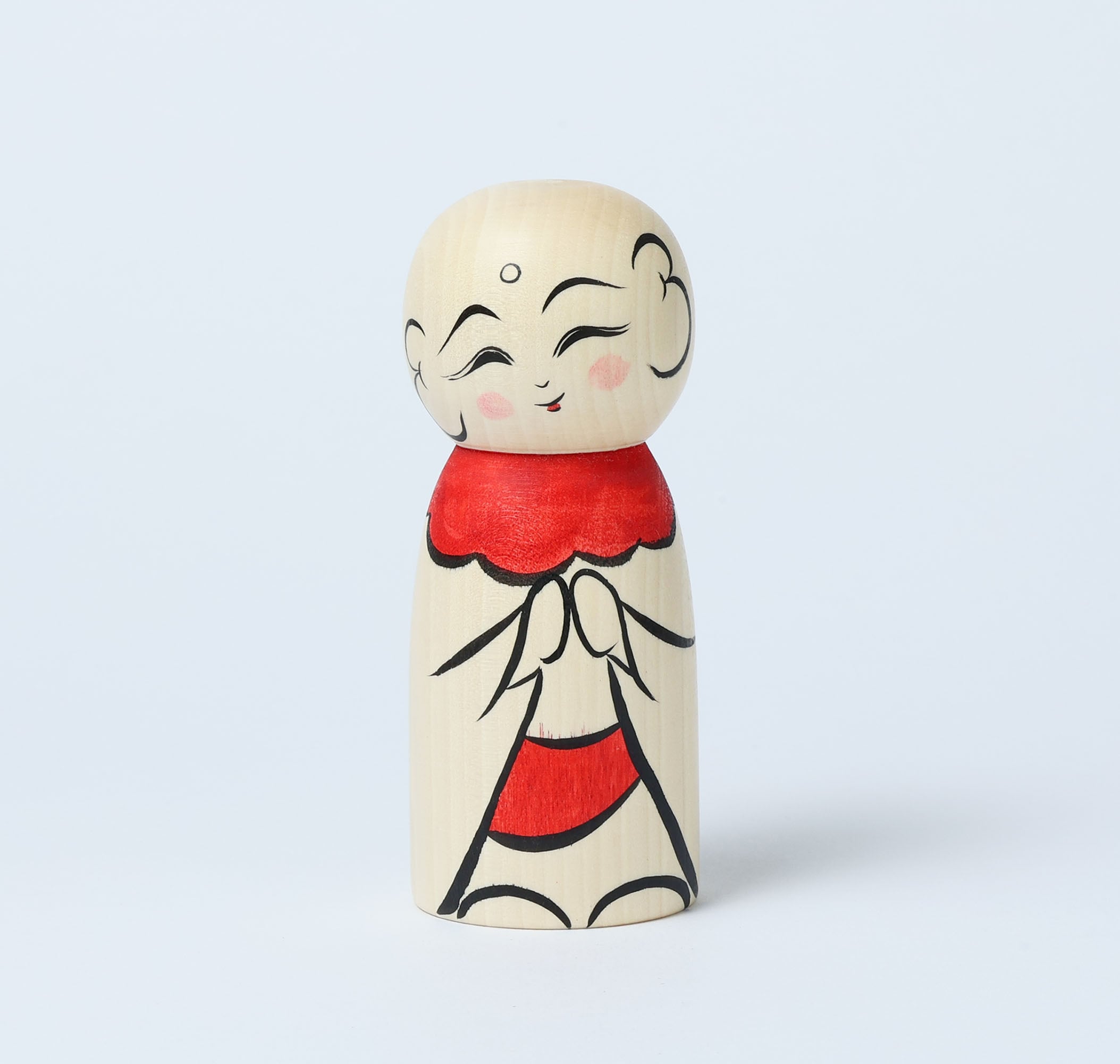 地蔵こけし】作並系 平賀輝幸工人 12.5cm | Jizo kokeshi doll