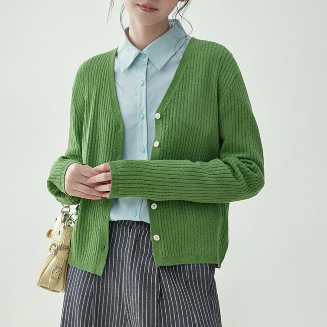 slim fit knit sweater cardigan