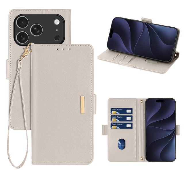 RanBluu コンパチブル iPhone 18 Pro ケース 手帳型 アイフォン 18プロ用 高級PUレザーケース カバー スマホケース 財布型