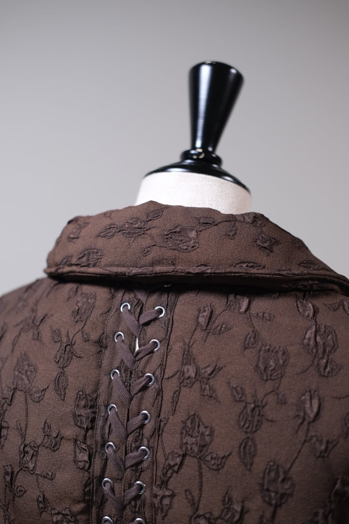 FETICO】 Floral jacquard bomber jacket -brown- | loop