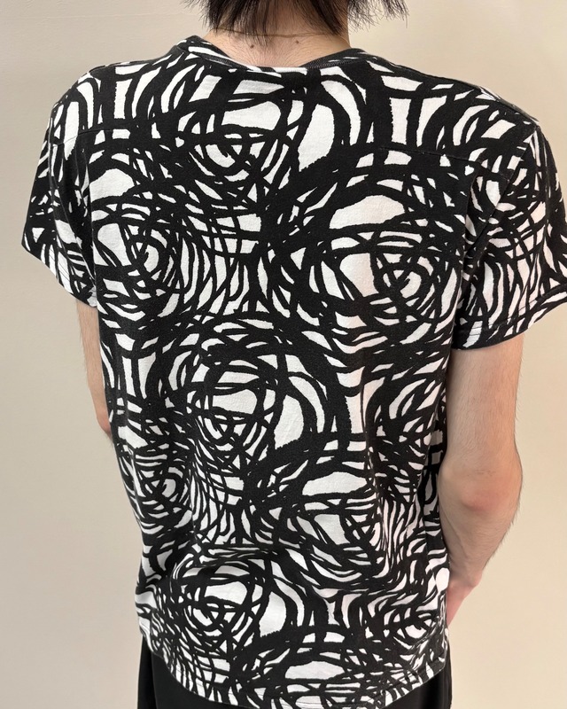 【14/AW Dior HOMME】monotone scribble T-shirt