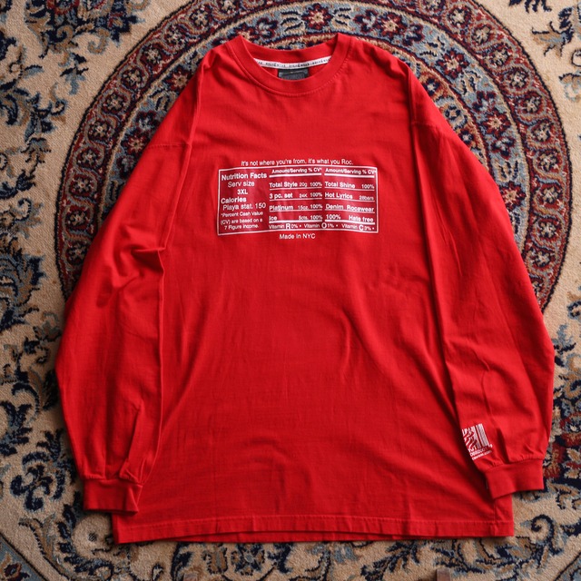 front and sleeve print  l/s big tee