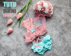 予約【HAPPYJJANGGU】Tutu Bikini《IndiPink》