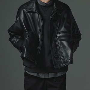 フェイクレザーブルゾン　964