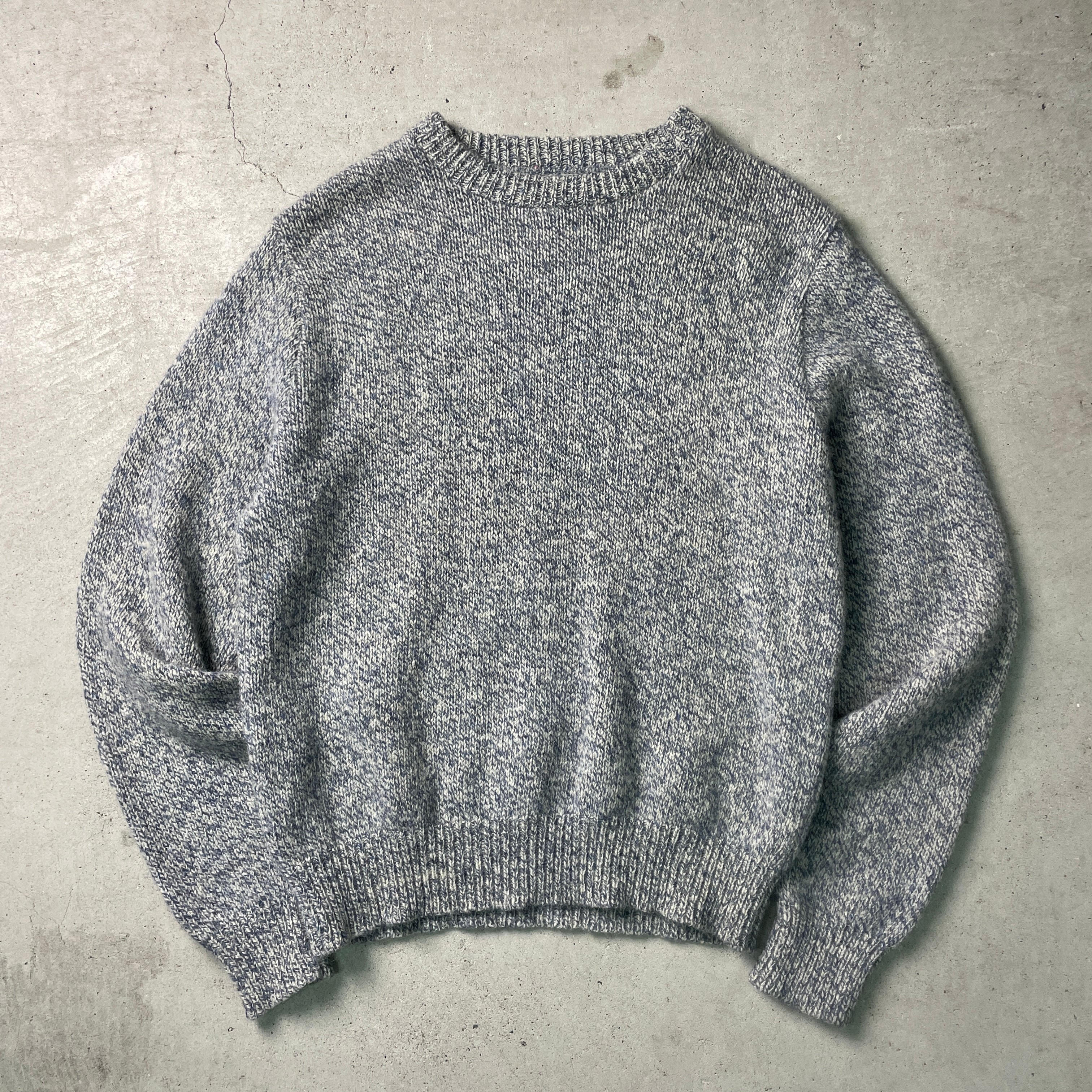 90年代 USA製 LANDS' END ランズエンド ウール×ナイロン ニット