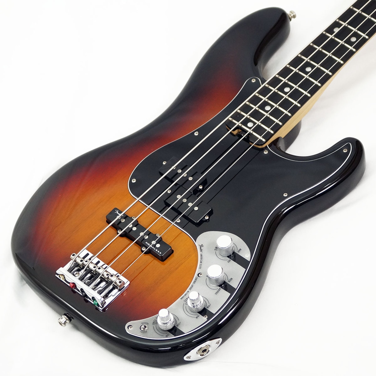 Fender USA American Elite Precision Bass (3-Color Sunburst/Ebony) [USED]