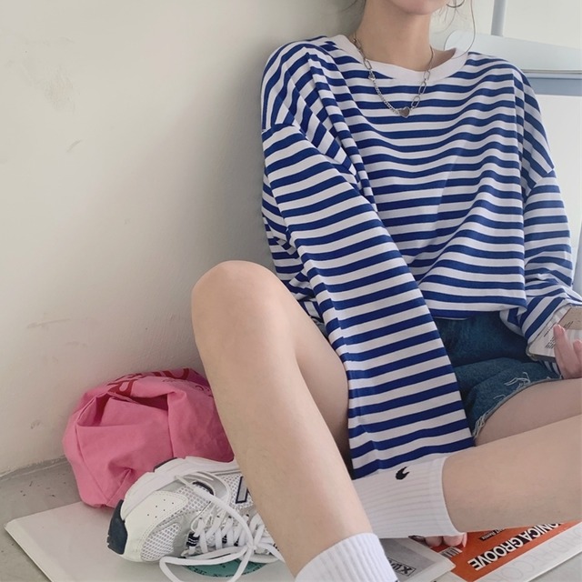 マリンボーダーロングスリーブTシャツ