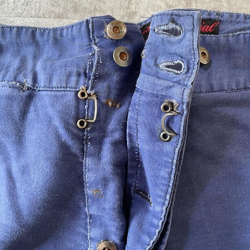 30-40s 針式シンチ メタルボタン フレンチワーク モールスキン W36 詳細写真13