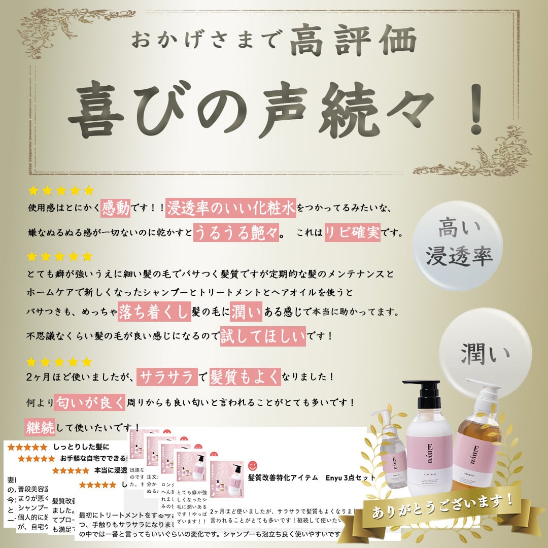髪質改善特化アイテム Enyu プレパック［300g］（519） | Lily hair