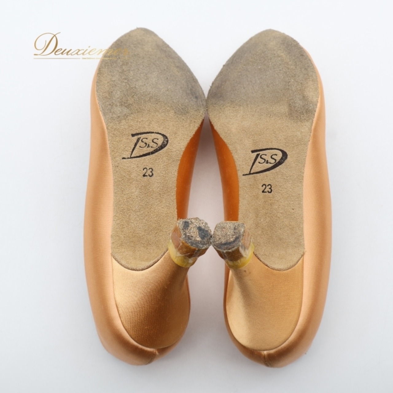 社交ダンス 衣装 スタンダード シューズ オレンジ系 S&S 靴 くつ ヒール レディース 無地 シンプル 光沢 明るい 練習 レッスン イベント ステージ ダンスシューズ パーティー 華やか かわいい 上品