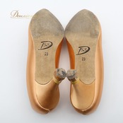 社交ダンス 衣装 スタンダード シューズ オレンジ系 S&S 靴 くつ ヒール レディース 無地 シンプル 光沢 明るい 練習 レッスン イベント ステージ ダンスシューズ パーティー 華やか かわいい 上品