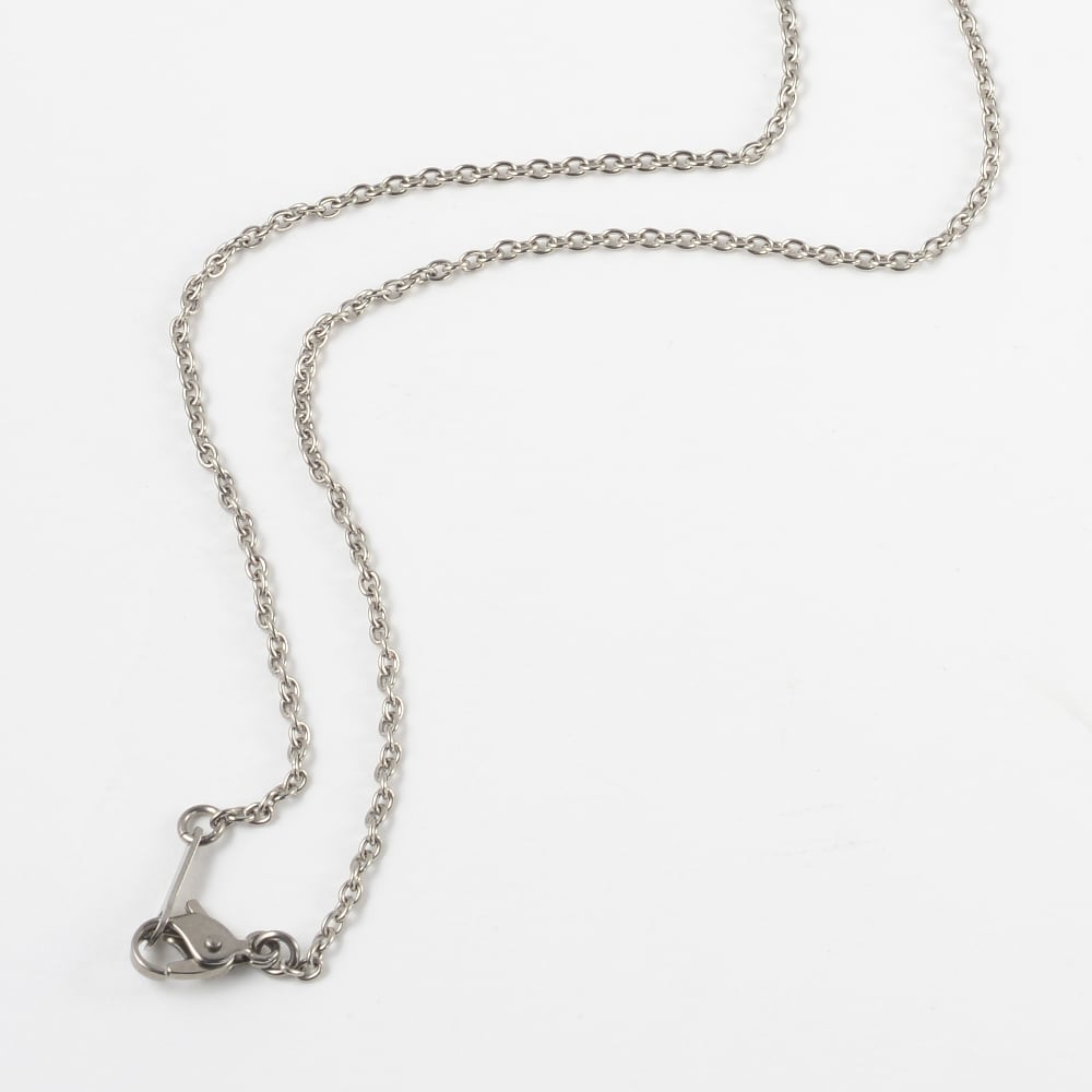 国産純チタン製 小豆チェーン・ネックレス(幅1.6mm)