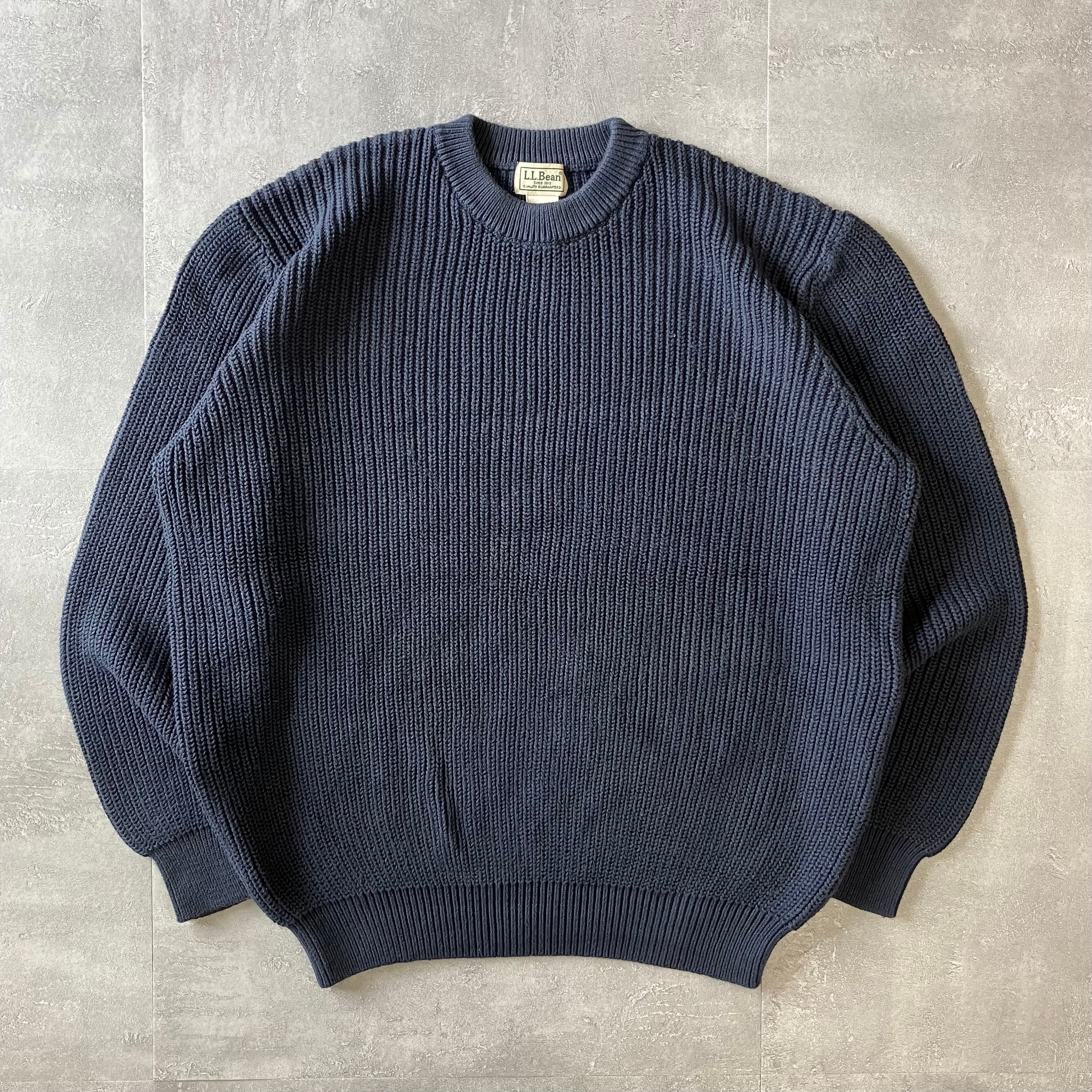 L.L.Bean 00s コットンニット ネイビー No.1668