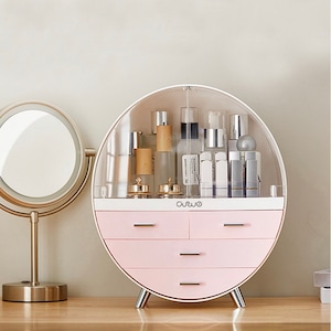 round cosmetic shelf 2size 2colors / 化粧品 収納 メイク ボックス トレー 棚 韓国雑貨 家具