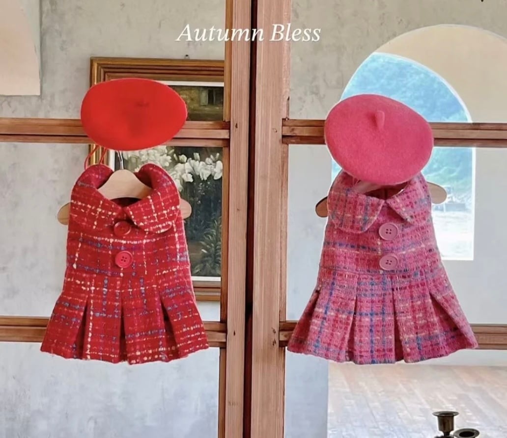 《予約》AB0015 Elegant Tweed Dress