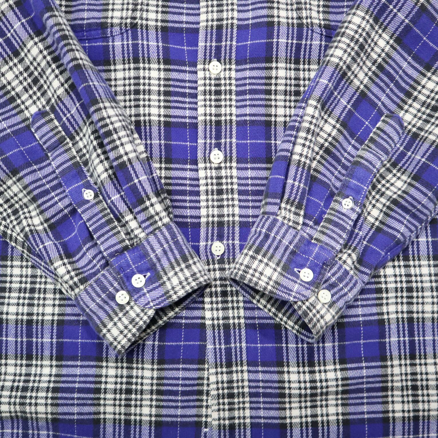 90s OLD GAP オールドギャップ ネルシャツ ポルトガル製 チェック 青