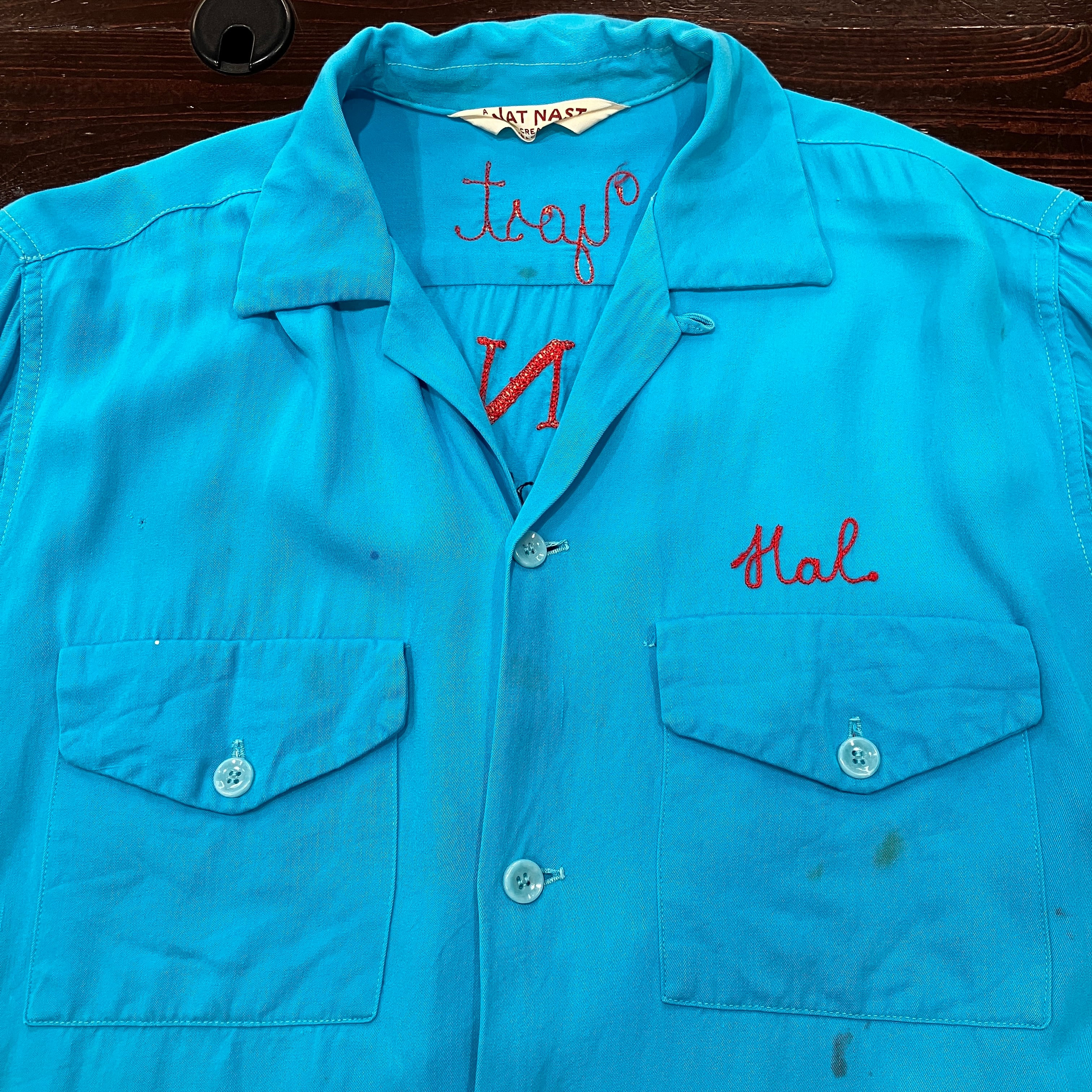 ①1960'S NAT NAST RAYON BOWLING SHIRT | safarionline