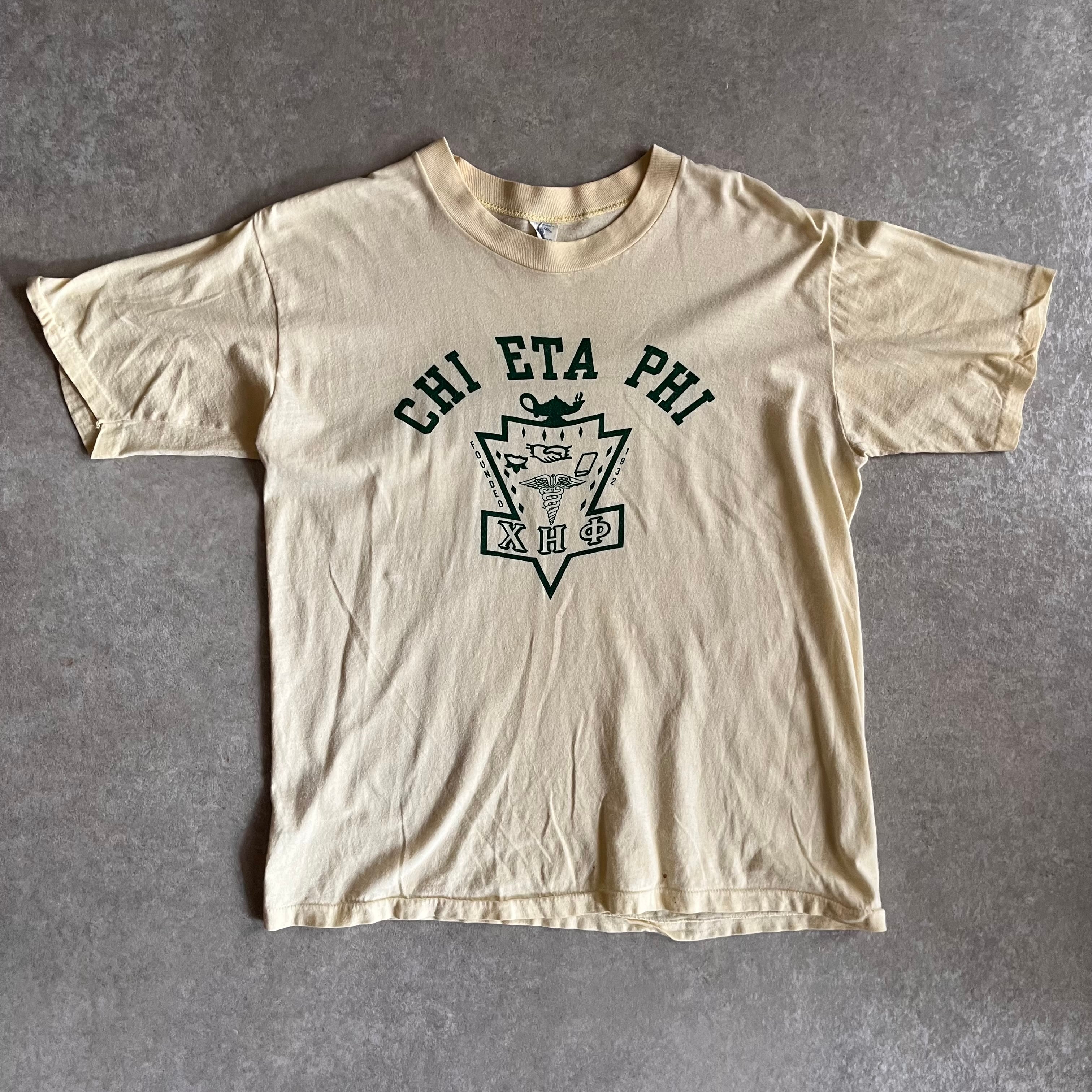 1960s Velva Sheen Vintage ”染み込みプリント”Tee XL Made in USA H194
