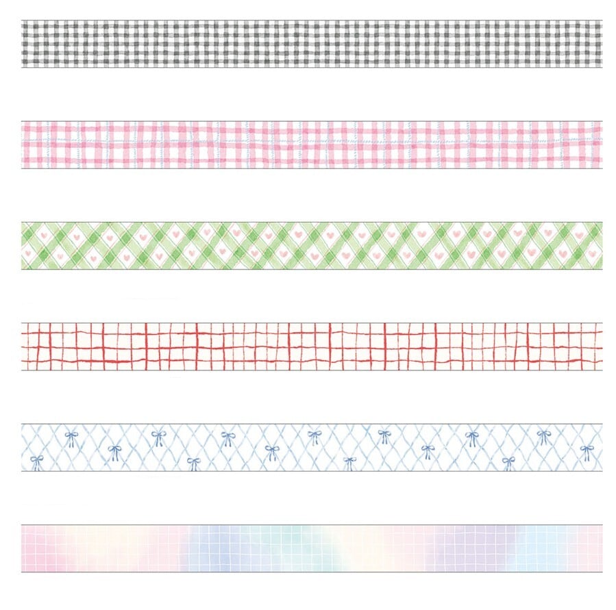 マスキングテープ 15mm幅 miw_95667_95672 MASKING TAPE チェック柄