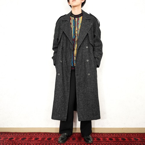 *SPECIAL ITEM* USA VINTAGE JONATHAN CHRISTOPHER CANADA TWEED DESIGN TRENCH COAT/アメリカ古着ツイードデザイントレンチコート