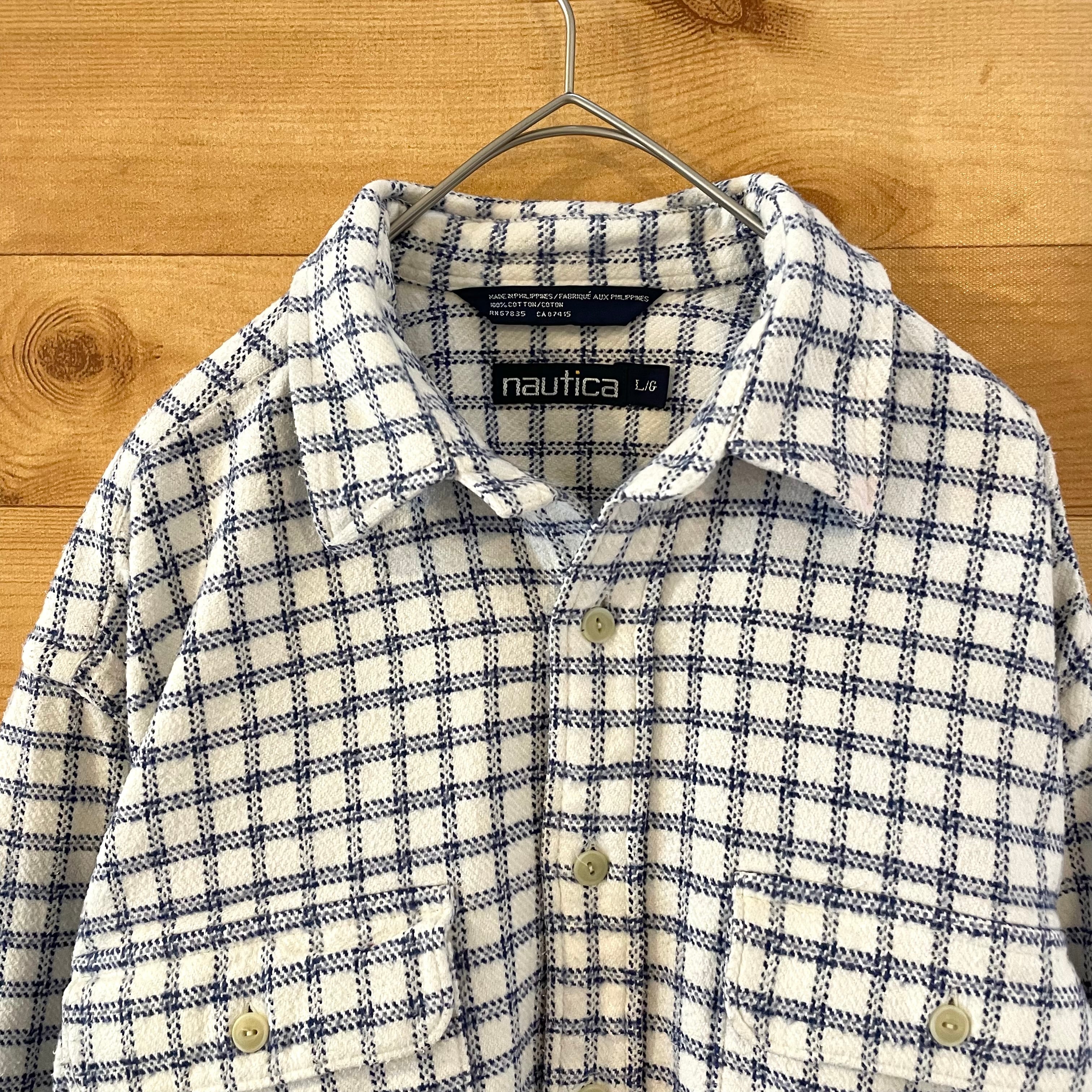 Nautica 長袖 チェックシャツ 90s USA  XL