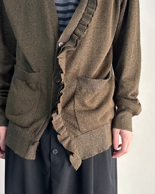 【DRIES VAN NOTEN】frill design glitter cardigan