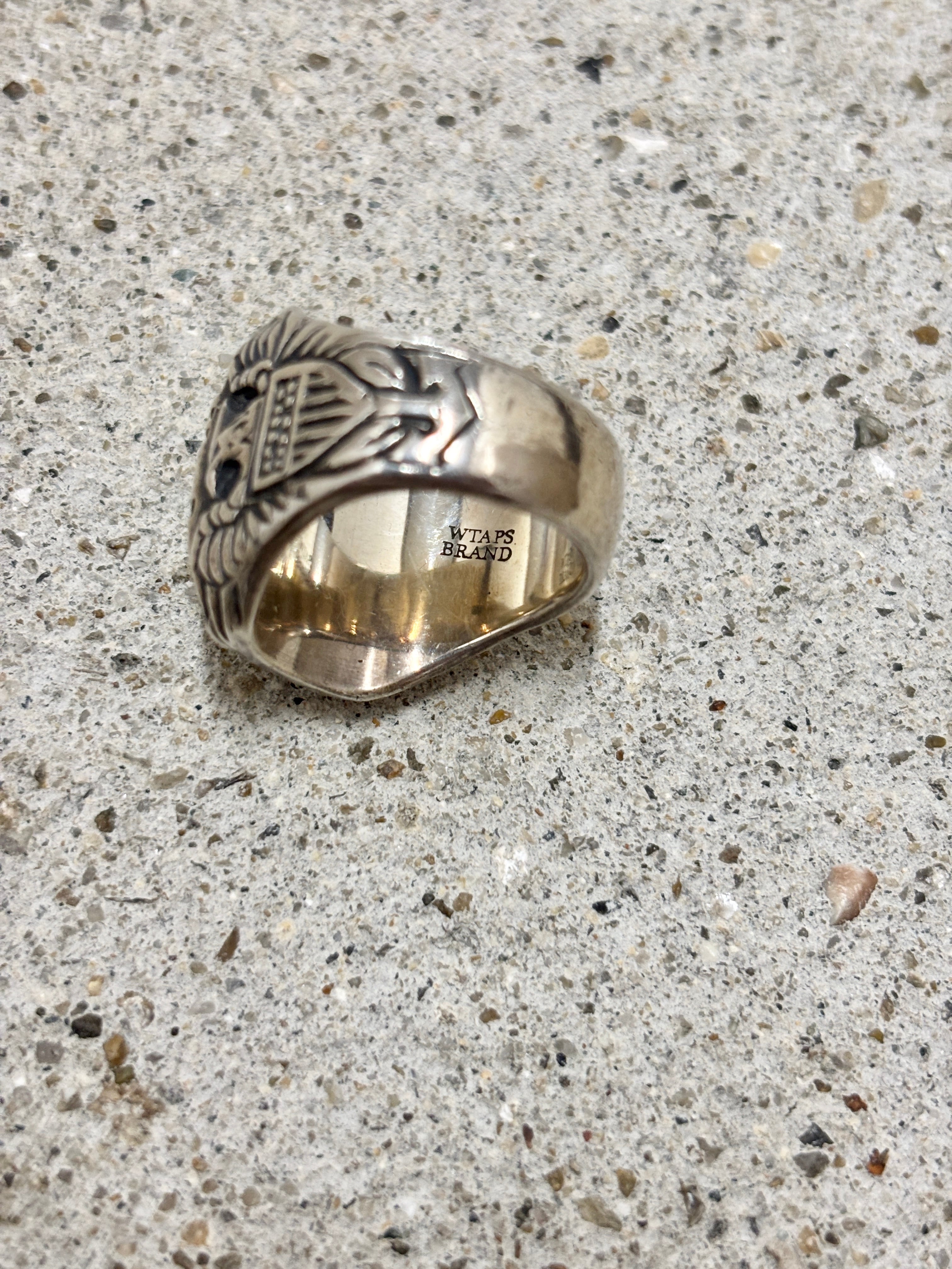 WTAPS/12AW College Ring/950刻印/17〜18号相当/カレッジリング/イ