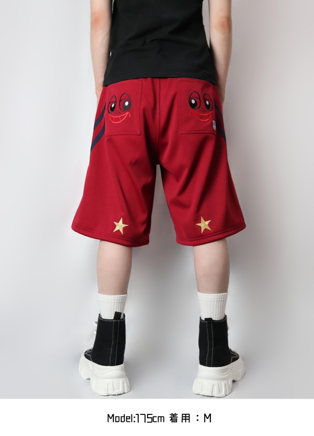2LINE★SMILE BACK half pants（ツーライン★スマイルバックハーフパンツ）【Red】