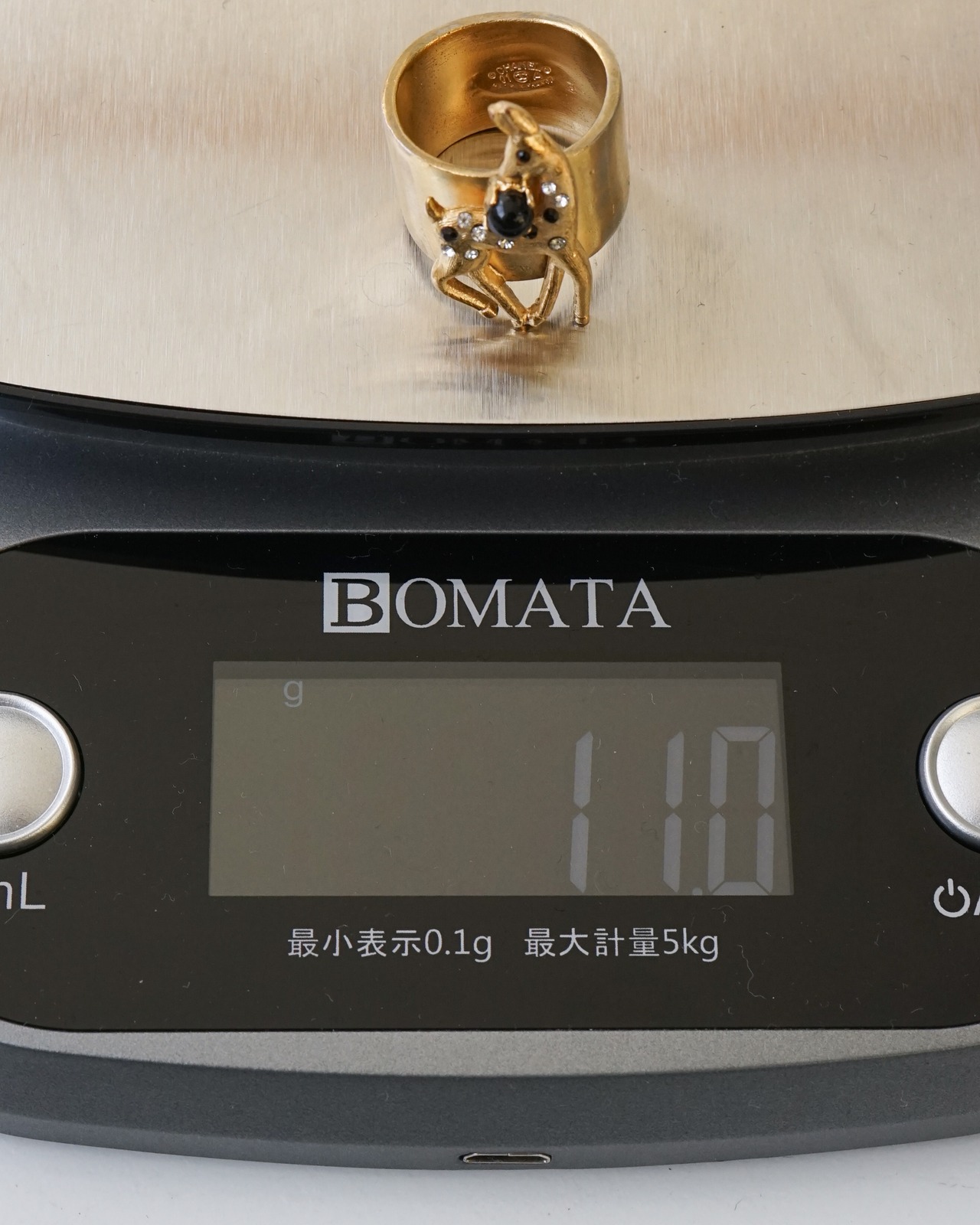 〈CHANEL〉Rhinestone Animal Ring 01A