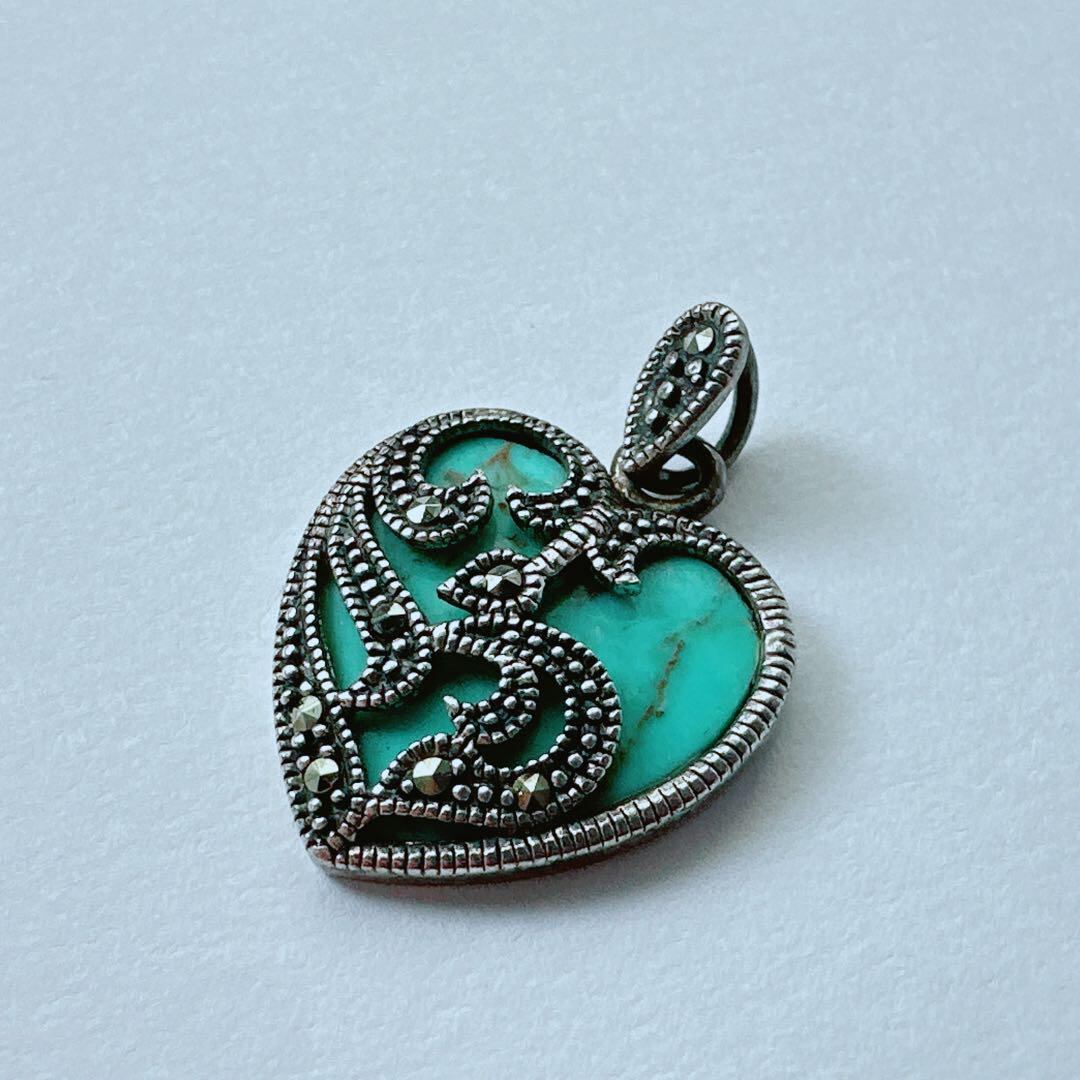 【J207】ヴィンテージ　ターコイズ　シルバー　チャーム J207】ヴィンテージ ターコイズ シルバー チャーム | Morrissey