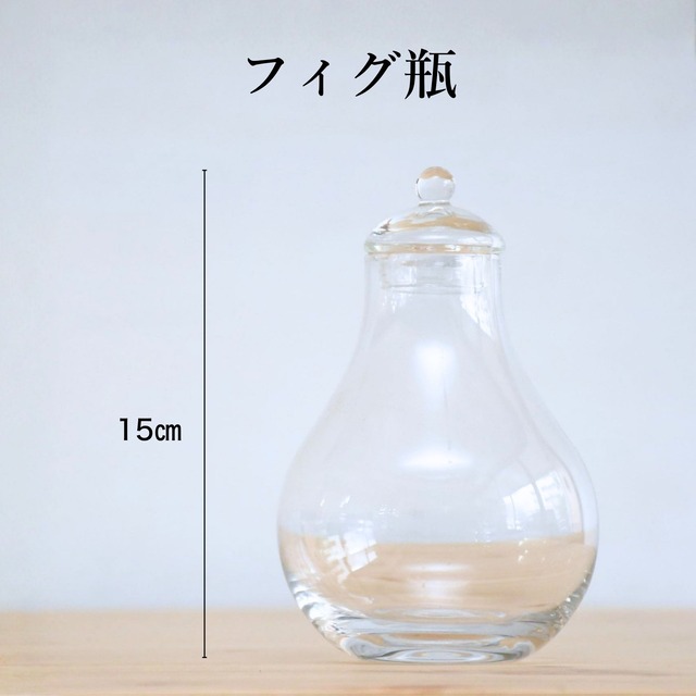 【ガラス容器】フィグ瓶（直径10㎝×高さ15㎝）◆道草オリジナル容器