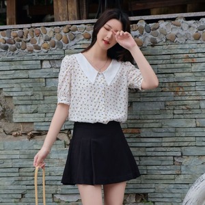 小花柄 5部袖ブラウス AJ3346-8047