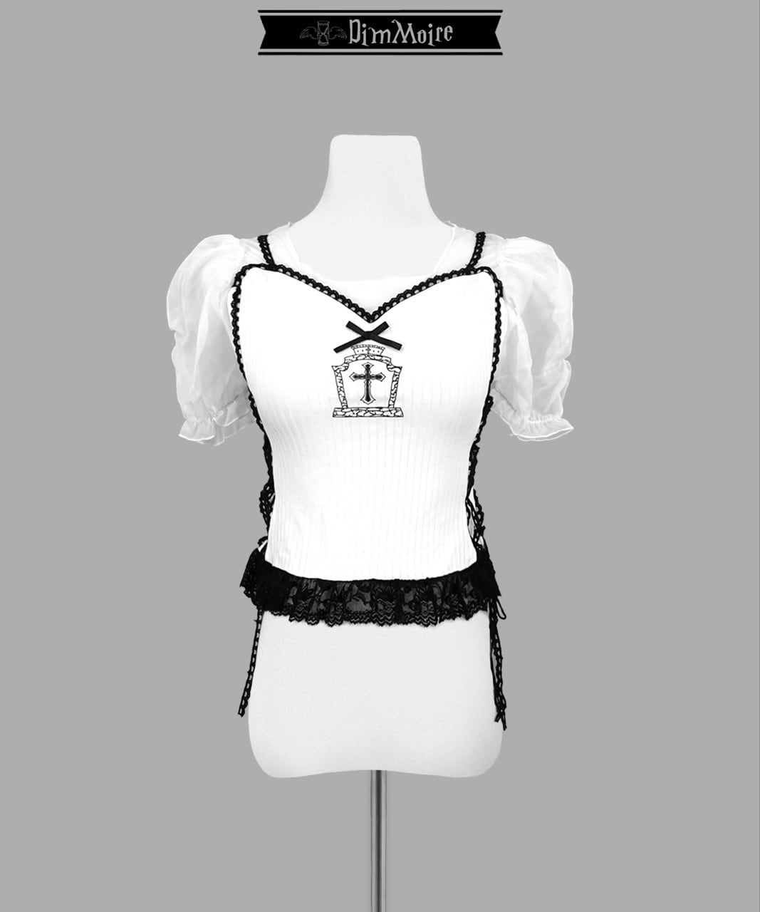 Gothicチュールトップス【Black&White】 | DimMoire
