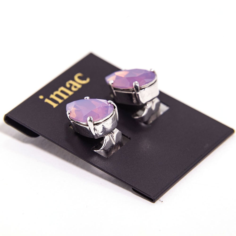 イヤリング ラインストーン パープル ドロップ 136314【イマック