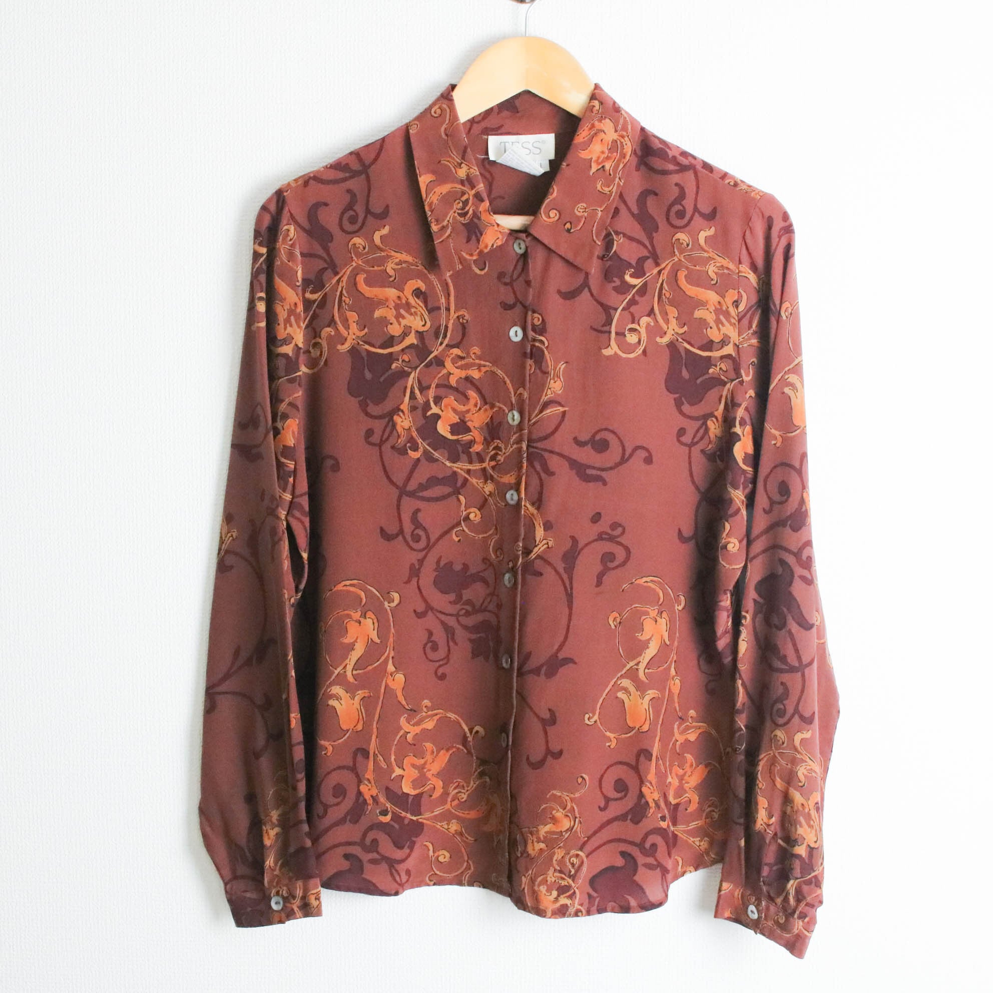 silk shirt L