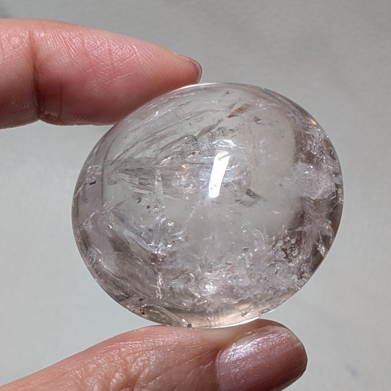 エレスチャルクォーツ 水入り(気泡入り)パーム | iris imrama stone