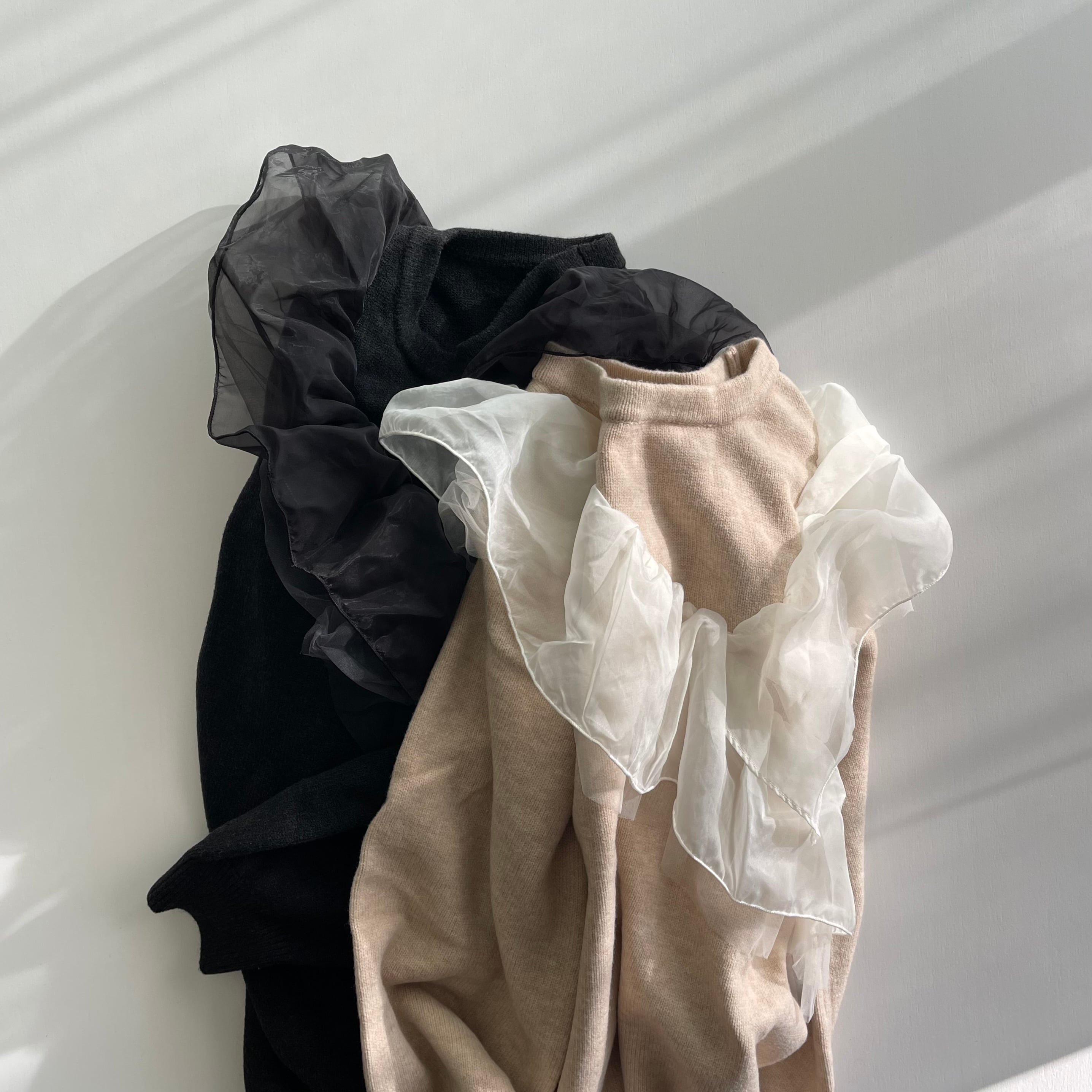 ladies / asymmetry frill knit ops〔アシンメトリーフリルニットワンピース〕