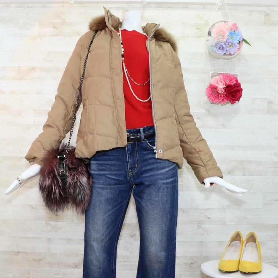 ANAYI ソロサテンペプラム ダウン ジャケット コート 38 【公式通販】