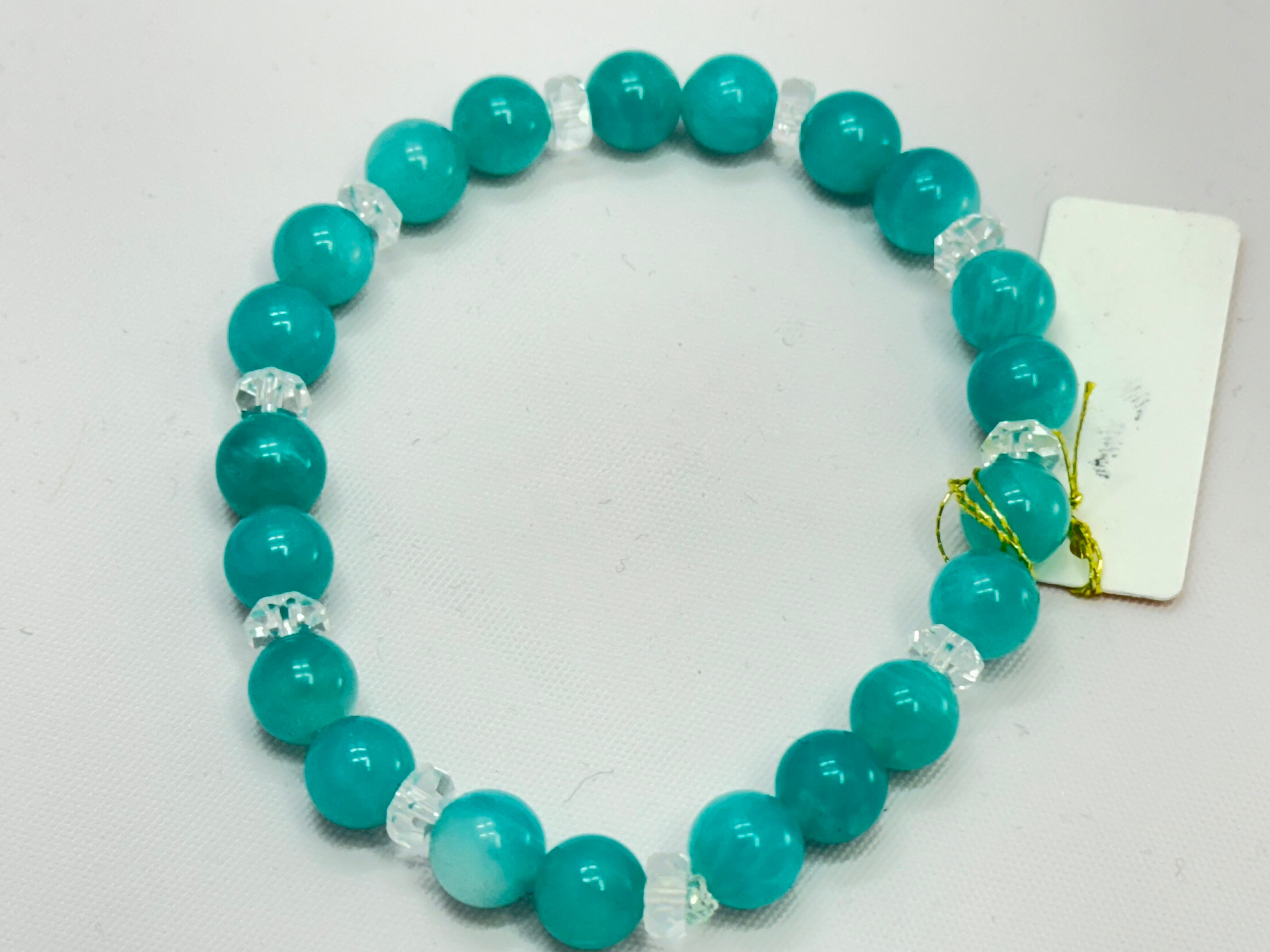 A貨　天然　ブルー翡翠 ヒスイ 本ヒスイ　ブレスレット A貨 天然 ブルー翡翠 ヒスイ 本ヒスイ ブレスレット