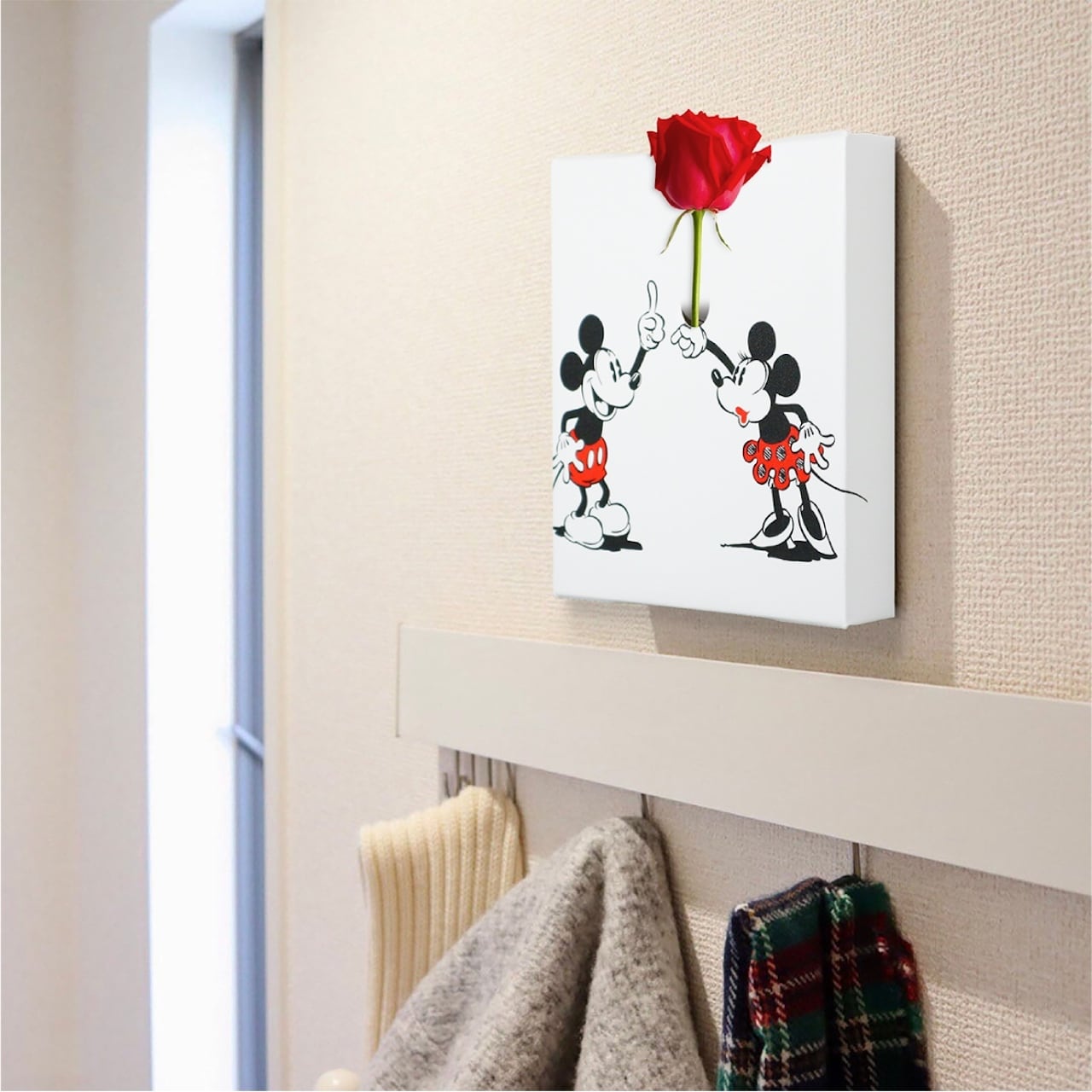 ディズニー アートパネル ミッキー ミニー 一輪挿し IKE-DSNY-2410-14