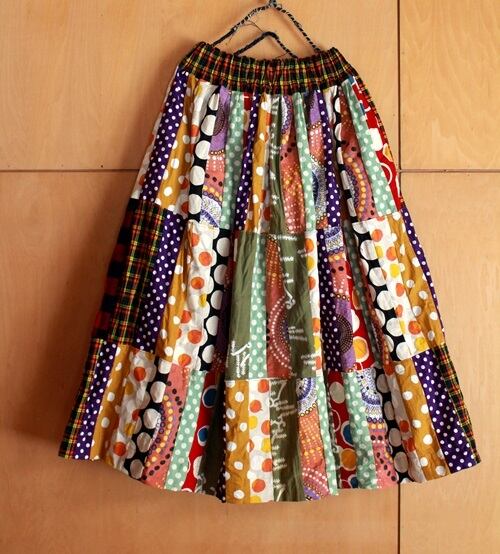 SAYOCAFEロマンティックパッチワークスカート
