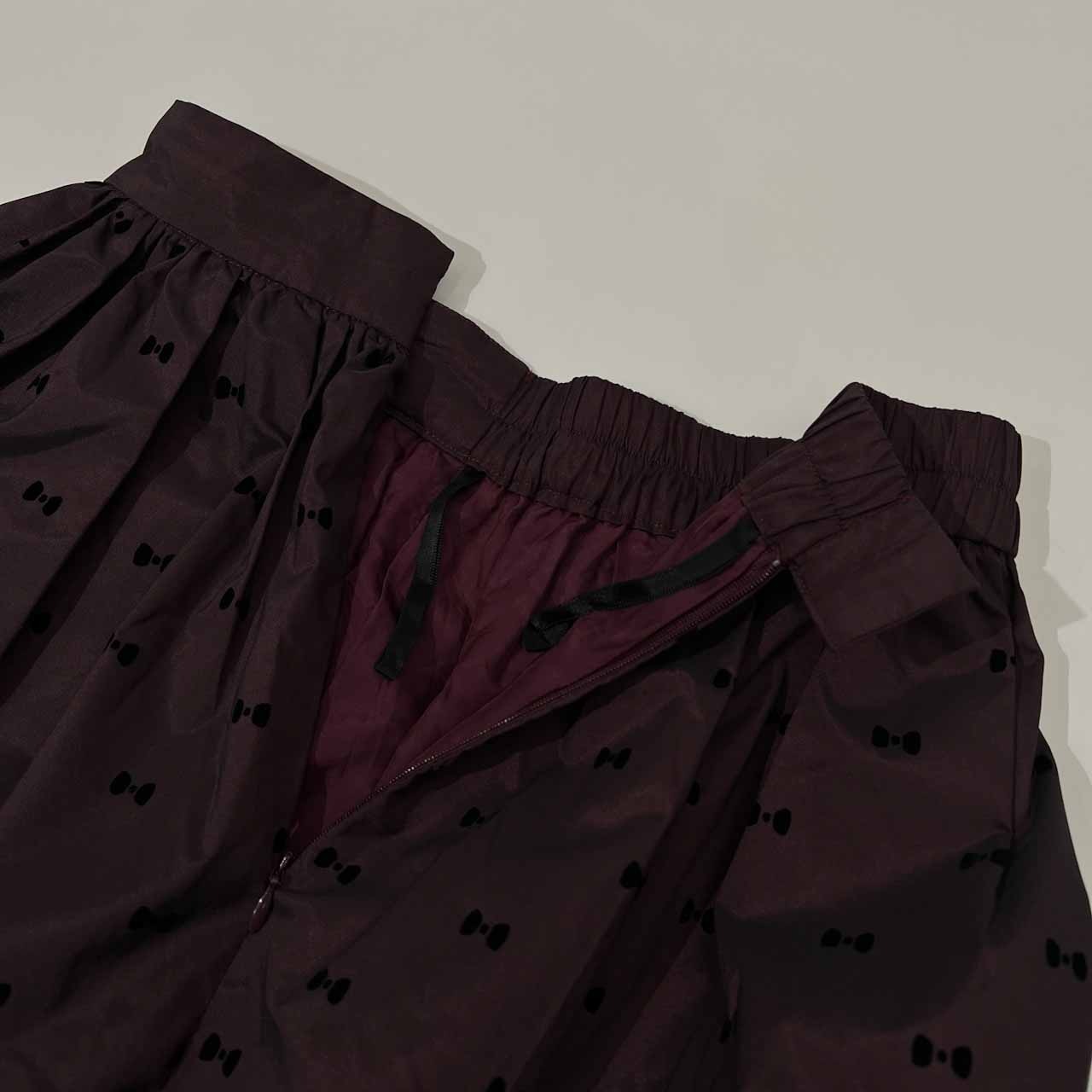 M'S GRACY エムズグレイシー リボン柄 総柄 フレアスカート 38