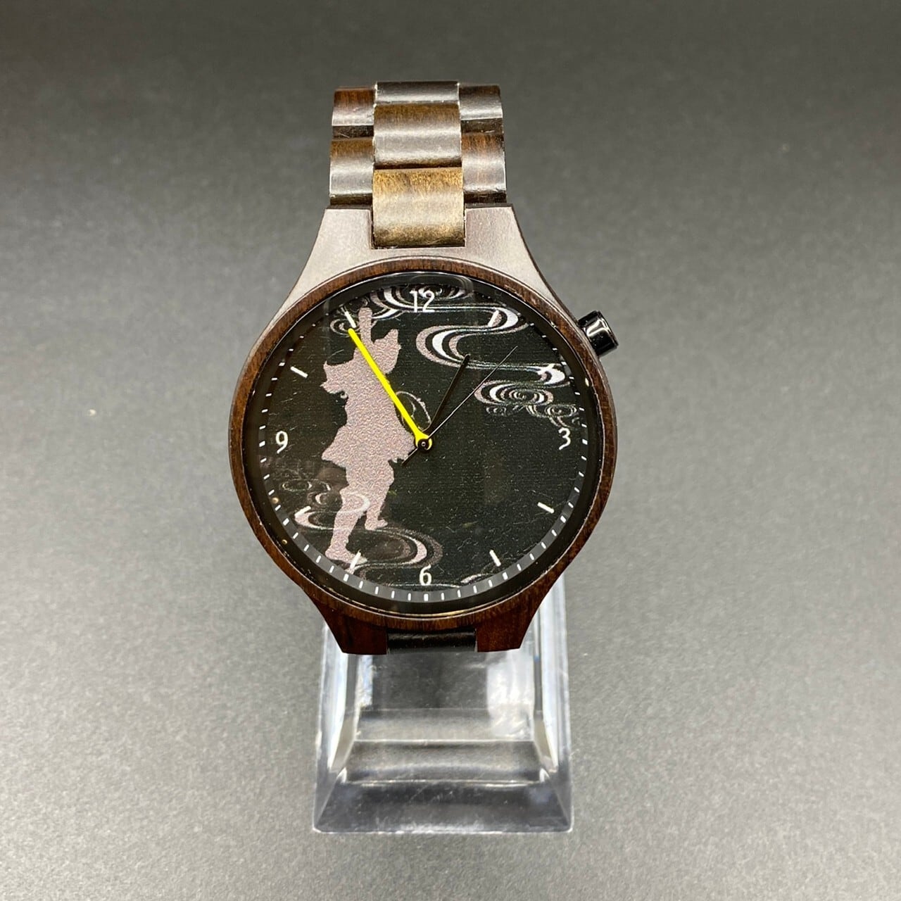ウッドウォッチ006 沖縄デザイン エイサー 木製腕時計 木の時計