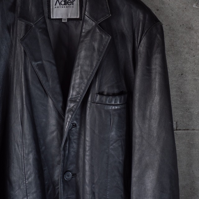 "Adler AUTHENTIC" used Leather lapel Jacket