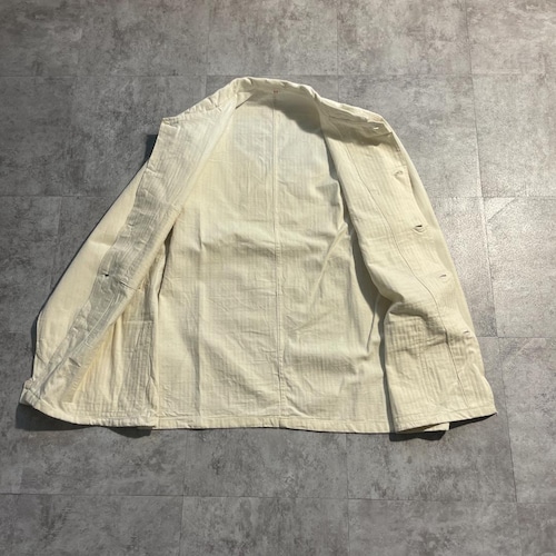 50s Au MOLINEL 刺繍タグ コットンツイル Vポケット フレンチワークジャケット 詳細写真3
