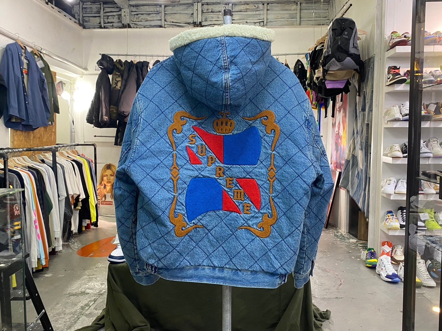 Supreme QUILTED DENIM PILOT JACKET WASHBLUE MEDIUM 60505 | BRAND  