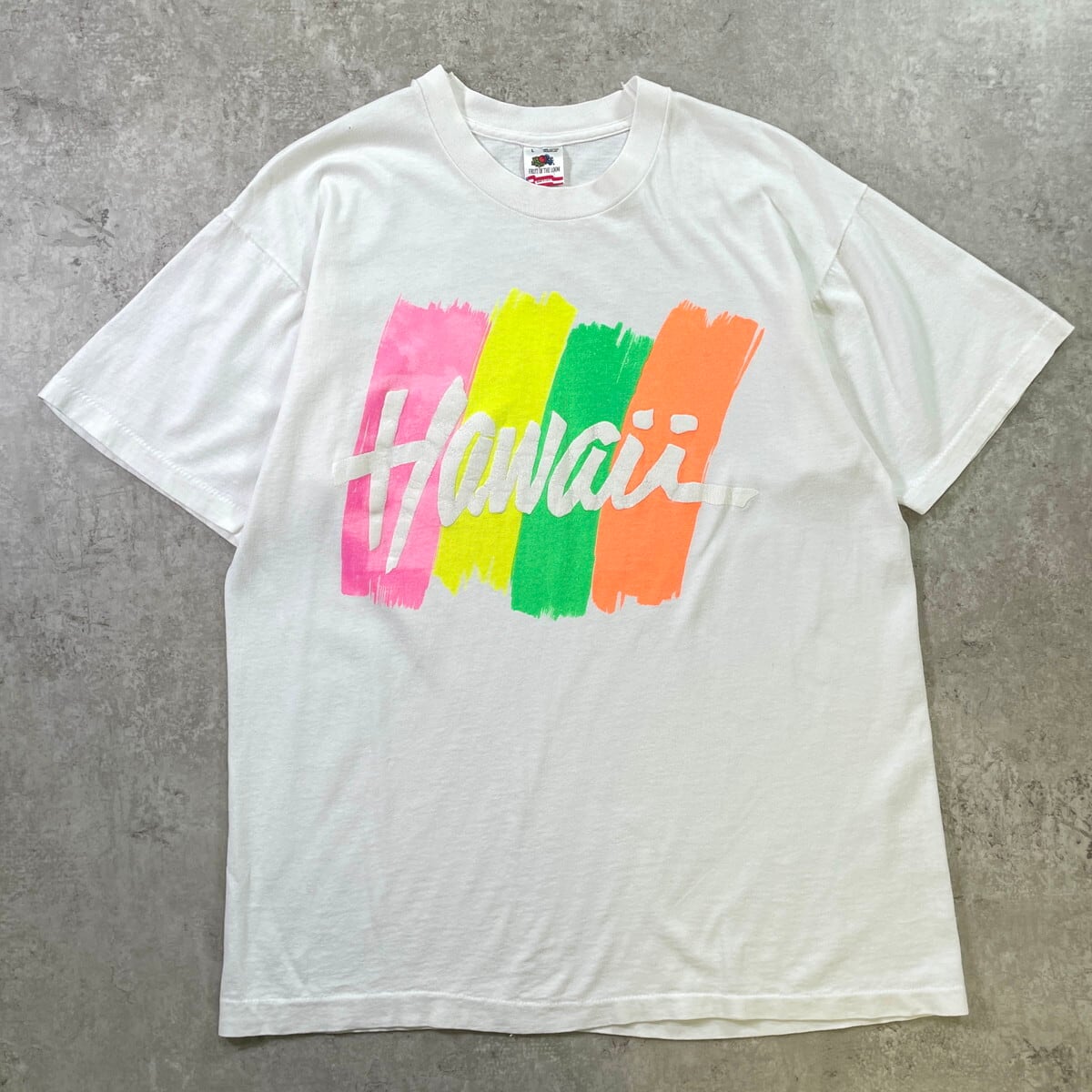 古着 ビンテージ 90s シンプル イラスト ホワイト ビックサイズ Tシャツ 最終売り尽し】レディース 古着 90s USA製 女性 トラブル メッセージ