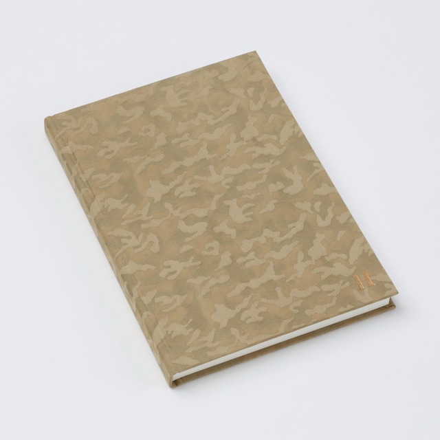 【HONcept】テキスタイルノート Micro Camouflage（迷彩） - Beige 02（ベージュ）ノート