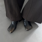 【受注予約:11月下旬入荷予定】Bronze fade square toe boots/black